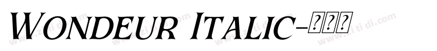 Wondeur Italic字体转换